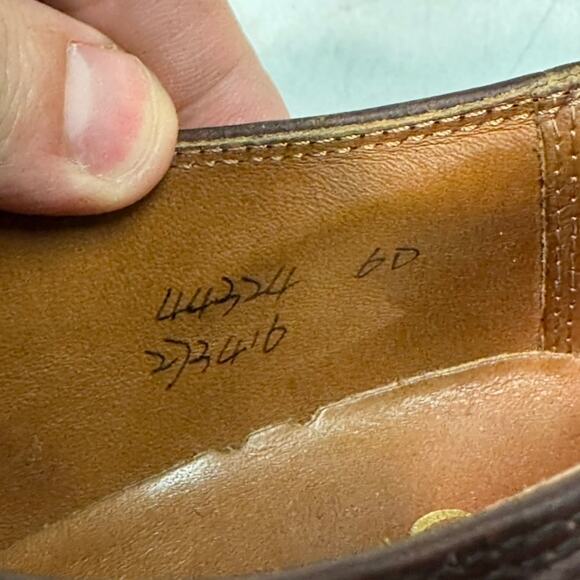 VERY GOOD Grant Stone Plain Toe Derby Crimson Chromexcel Brown Horween PTB 6 D - Picture 10 of 13
